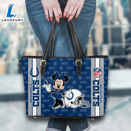 Indianapolis Colts NFL Minnie Women Leather Tote Bag