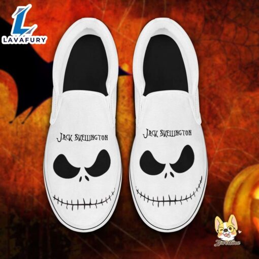 Jack Skellington Nightmare Before Christmas Funny Halloween Slip On Shoes