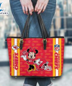 Kansas City Chiefs NFL Minnie Women Leather Tote Bag