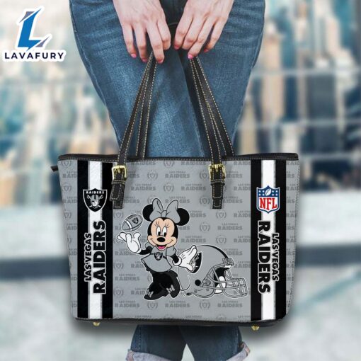 Las Vegas Raiders NFL Minnie Women Leather Tote Bag