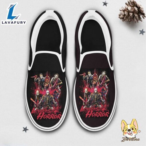 Legends Of Horror Movie Scary Halloween Slip On Shoes