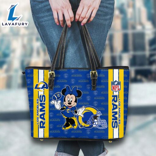 Los Angeles Rams NFL Minnie Women Leather Tote Bag