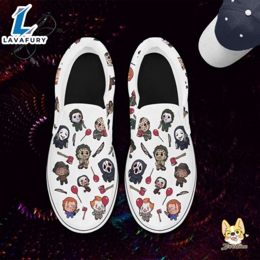 Lovely Friend Horror Movie Icons Scary Halloween Slip On Shoes