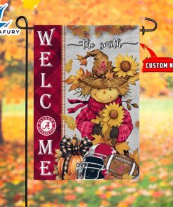 NCAA Alabama Crimson Tide Football Fall Scarecrows Grden Flag