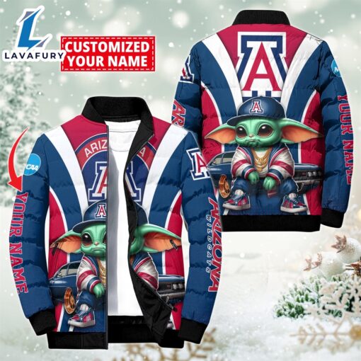 NCAA Arizona Wildcats Sport Baby Yoda Puffer Jacket For Fans