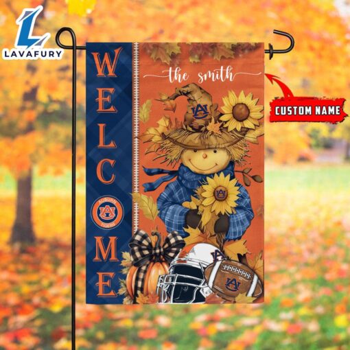 NCAA Auburn Tigers Football Fall Scarecrows Grden Flag