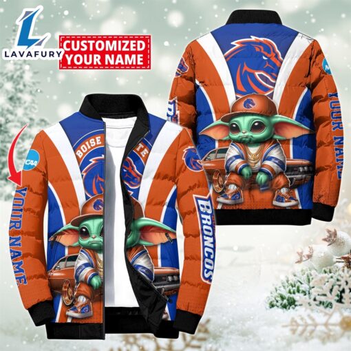 NCAA Boise State Broncos Sport Baby Yoda Puffer Jacket For Fans