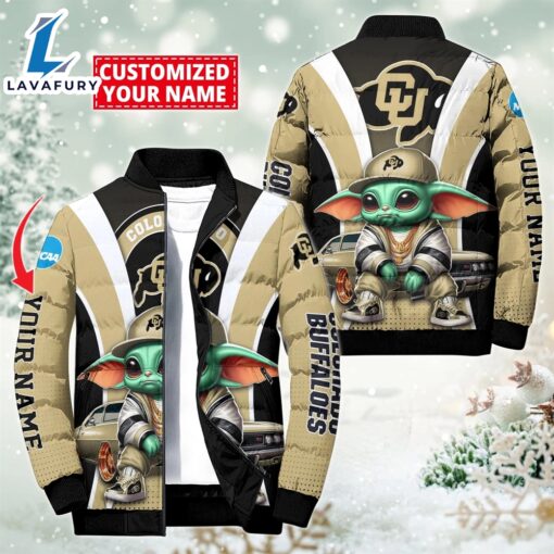 NCAA Colorado Buffaloes Sport Baby Yoda Puffer Jacket For Fans