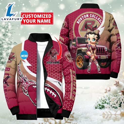 NCAA Disney Betty Boop Boston College Eagles Sport Puffer Jacket For Fans