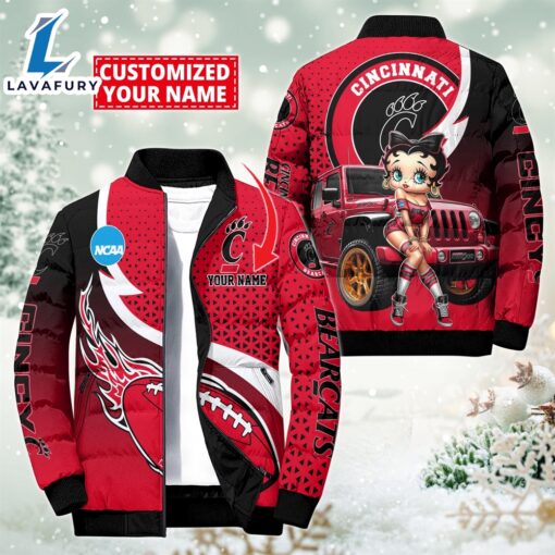 NCAA Disney Betty Boop Cincinnati Bearcats Sport Puffer Jacket For Fans