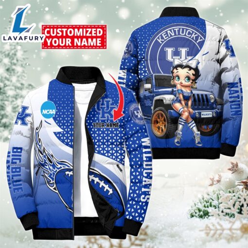 NCAA Disney Betty Boop Kentucky Wildcats Sport Puffer Jacket For Fans