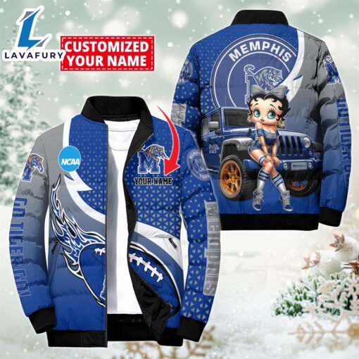 NCAA Disney Betty Boop Memphis Tigers Sport Puffer Jacket For Fans