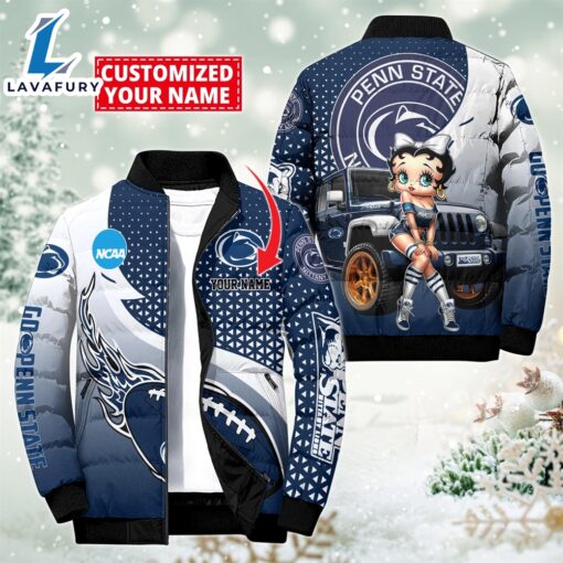 NCAA Disney Betty Boop Penn State Nittany Lions Sport Puffer Jacket For Fans