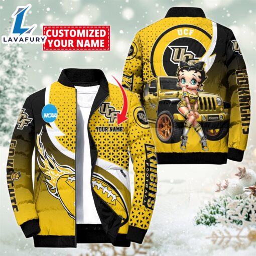 NCAA Disney Betty Boop UCF Knights Sport Puffer Jacket For Fans