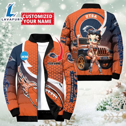 NCAA Disney Betty Boop UTSA Roadrunners Sport Puffer Jacket For Fans