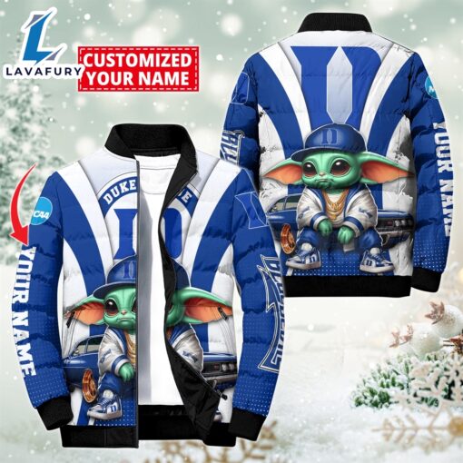 NCAA Duke Blue Devils Sport Baby Yoda Puffer Jacket For Fans