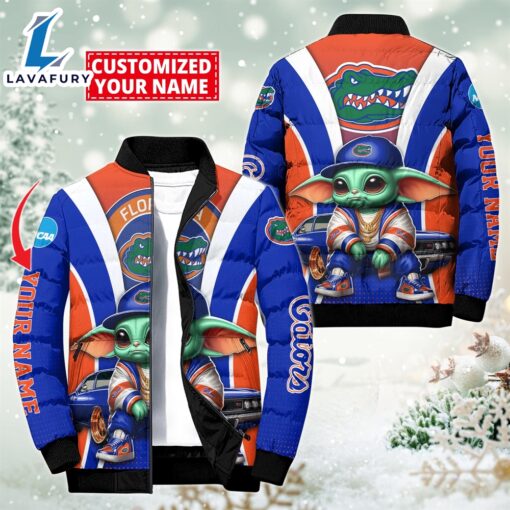 NCAA Florida Gators Sport Baby Yoda Puffer Jacket For Fans