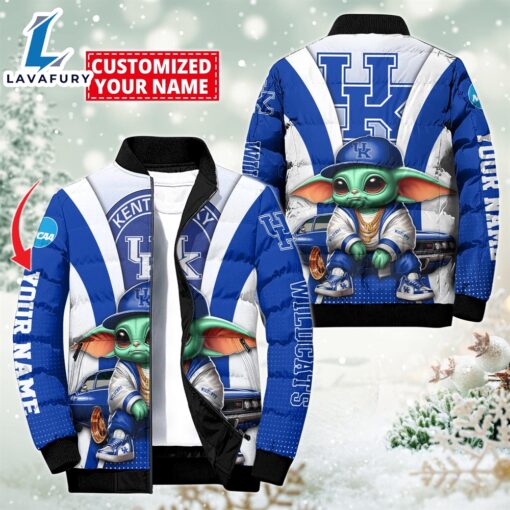 NCAA Kentucky Wildcats Sport Baby Yoda Puffer Jacket For Fans