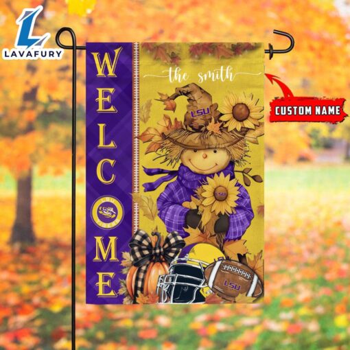 NCAA LSU Tigers Football Fall Scarecrows Grden Flag