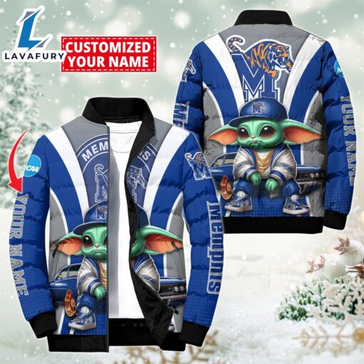 NCAA Memphis Tigers Sport Baby Yoda Puffer Jacket For Fans