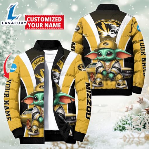 NCAA Missouri Tigers Sport Baby Yoda Puffer Jacket For Fans