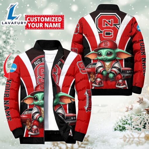 NCAA NC State Wolfpack Sport Baby Yoda Puffer Jacket For Fans