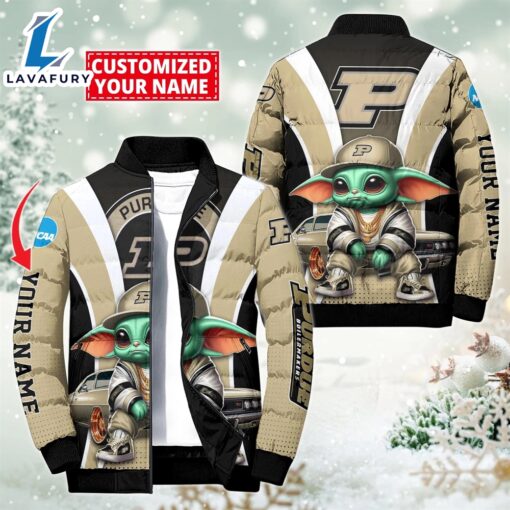 NCAA Purdue Boilermakers Sport Baby Yoda Puffer Jacket For Fans