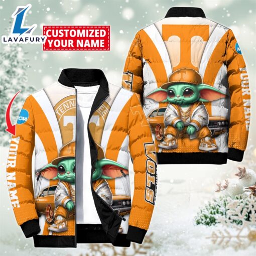 NCAA Tennessee Volunteers Sport Baby Yoda Puffer Jacket For Fans