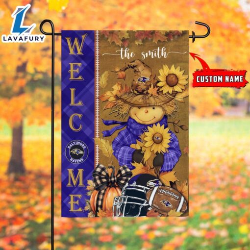 NFL Baltimore Ravens Football Fall Scarecrows Grden Flag