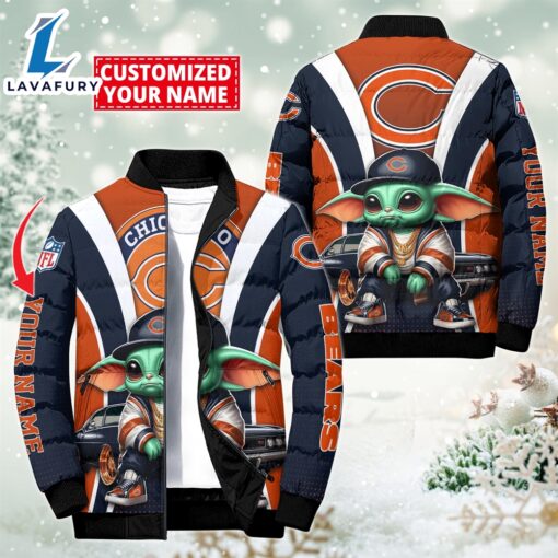 NFL Chicago Bears Baby Yoda Puffer Jacket For Fans