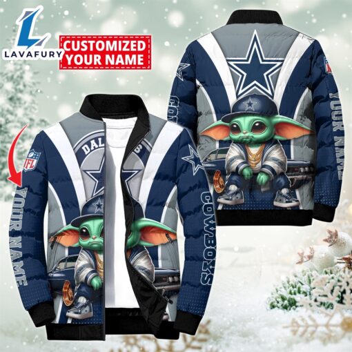 NFL Dallas Cowboys Baby Yoda Puffer Jacket For Fans