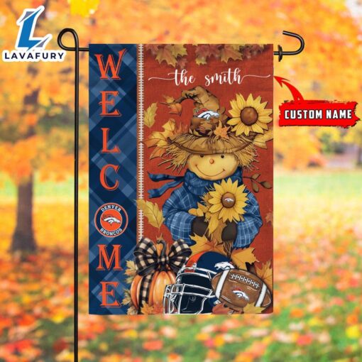 NFL Denver Broncos Football Fall Scarecrows Grden Flag