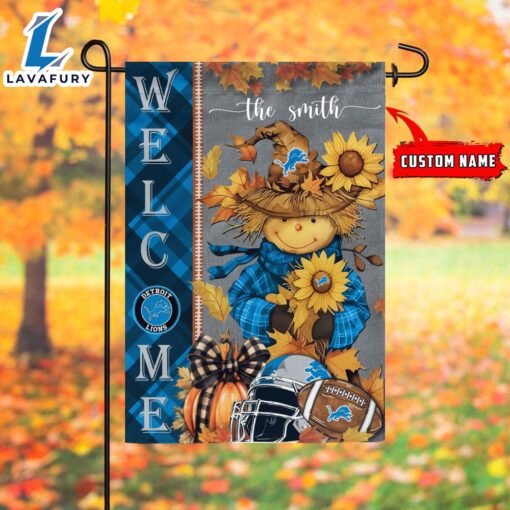 NFL Detroit Lions Football Fall Scarecrows Grden Flag