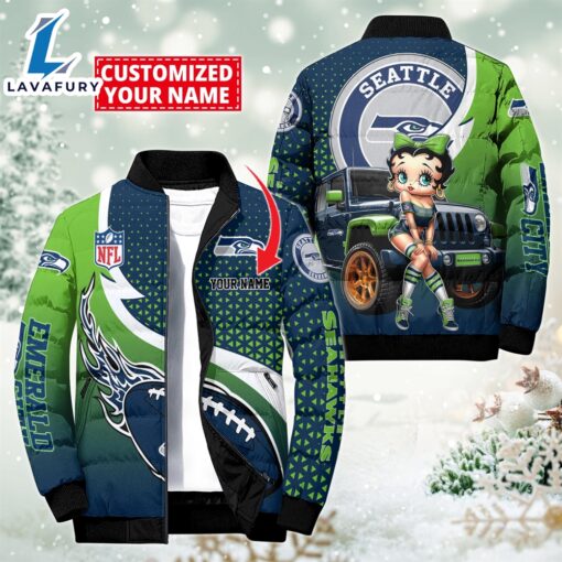 NFL Disney Seattle Seahawks Sport Puffer Jacket For Fans