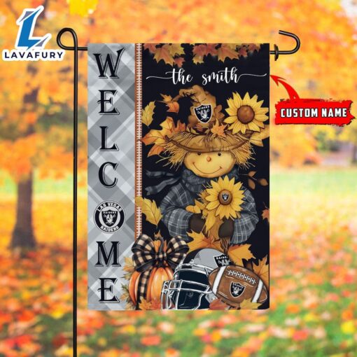 NFL Las Vegas Raiders Football Fall Scarecrows Grden Flag