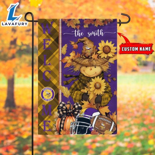 NFL Minnesota Vikings Football Fall Scarecrows Grden Flag