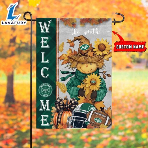 NFL New York Jets Football Fall Scarecrows Grden Flag