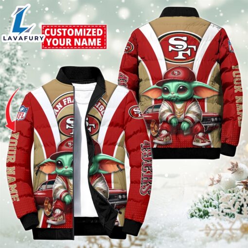 NFL San Francisco 49ers Baby Yoda Puffer Jacket For Fans