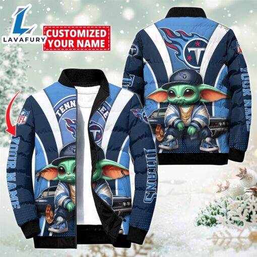 NFL Tennessee Titans Baby Yoda Puffer Jacket For Fans