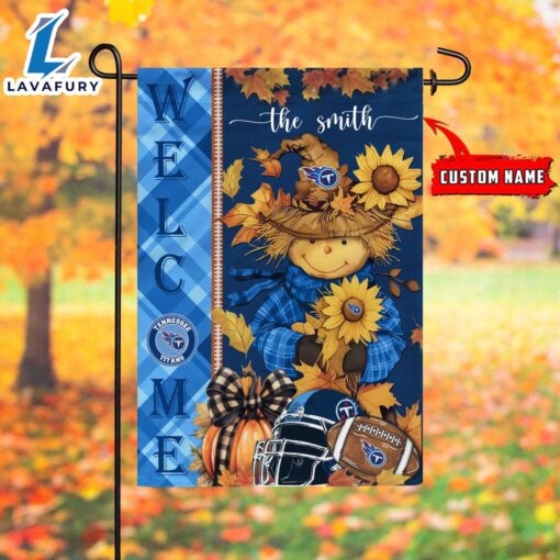 NFL Tennessee Titans Football Fall Scarecrows Grden Flag