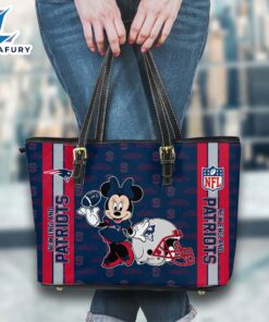 New England Patriots NFL Minnie Women Leather Tote Bag