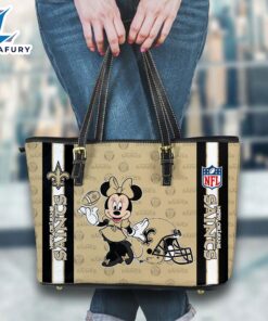 New Orleans Saints NFL Minnie Women Leather Tote Bag