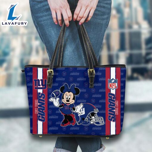 New York Giants NFL Minnie Women Leather Tote Bag