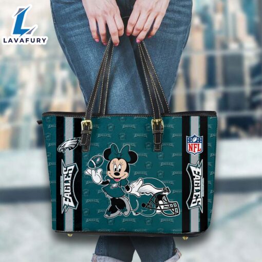 Philadelphia Eagles NFL Minnie Women Leather Tote Bag