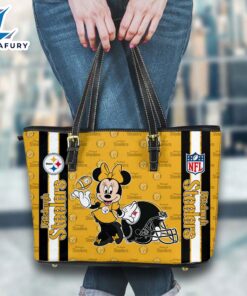 Pittsburgh Steelers NFL Minnie Women Leather Tote Bag