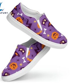 Purple Halloween Pattern Slip On…