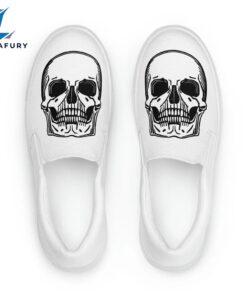 Skull All White Halloween Slip…