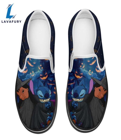 Stitch &Amp Lilo In Witch Costume Halloween Slip On Shoes Sneakers