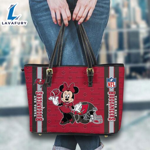 Tampa Bay Buccaneers NFL Minnie Women Leather Tote Bag