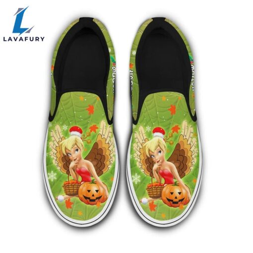 Tinker Bell Halloween Thanksgiving Christmas Happy Hallothanksmas Slip On Shoes